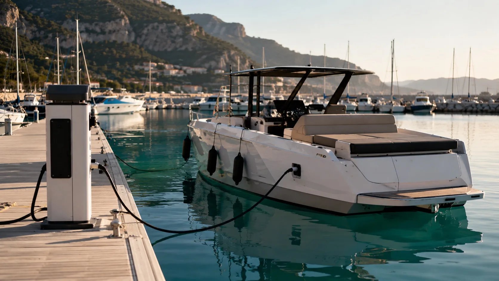 Electric Boat Charging in the Mediterranean: Marinas, Power, Costs and Practical Range