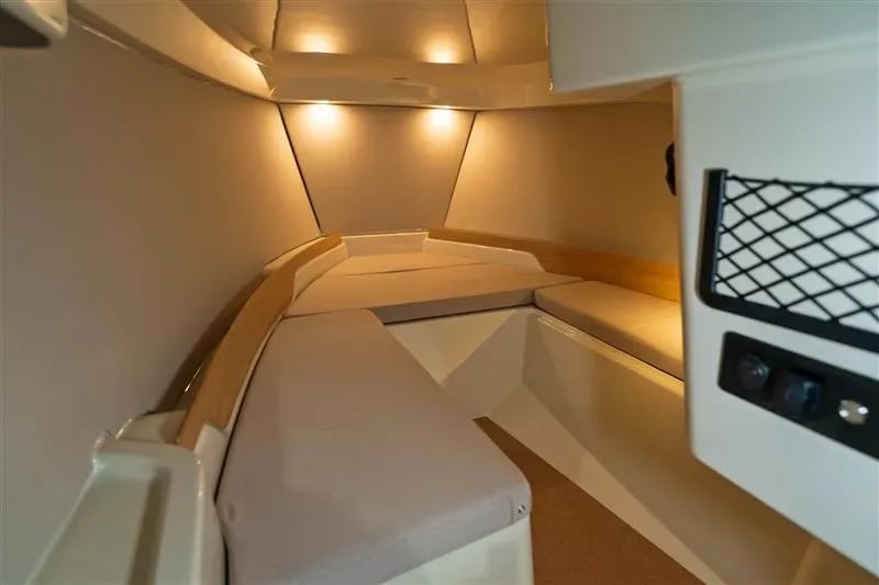 Forward cabin with sleeping accommodation aboard the X Shore 1