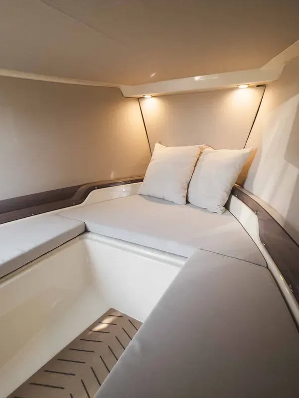 Forward cabin with sleeping accommodation aboard the X Shore 1