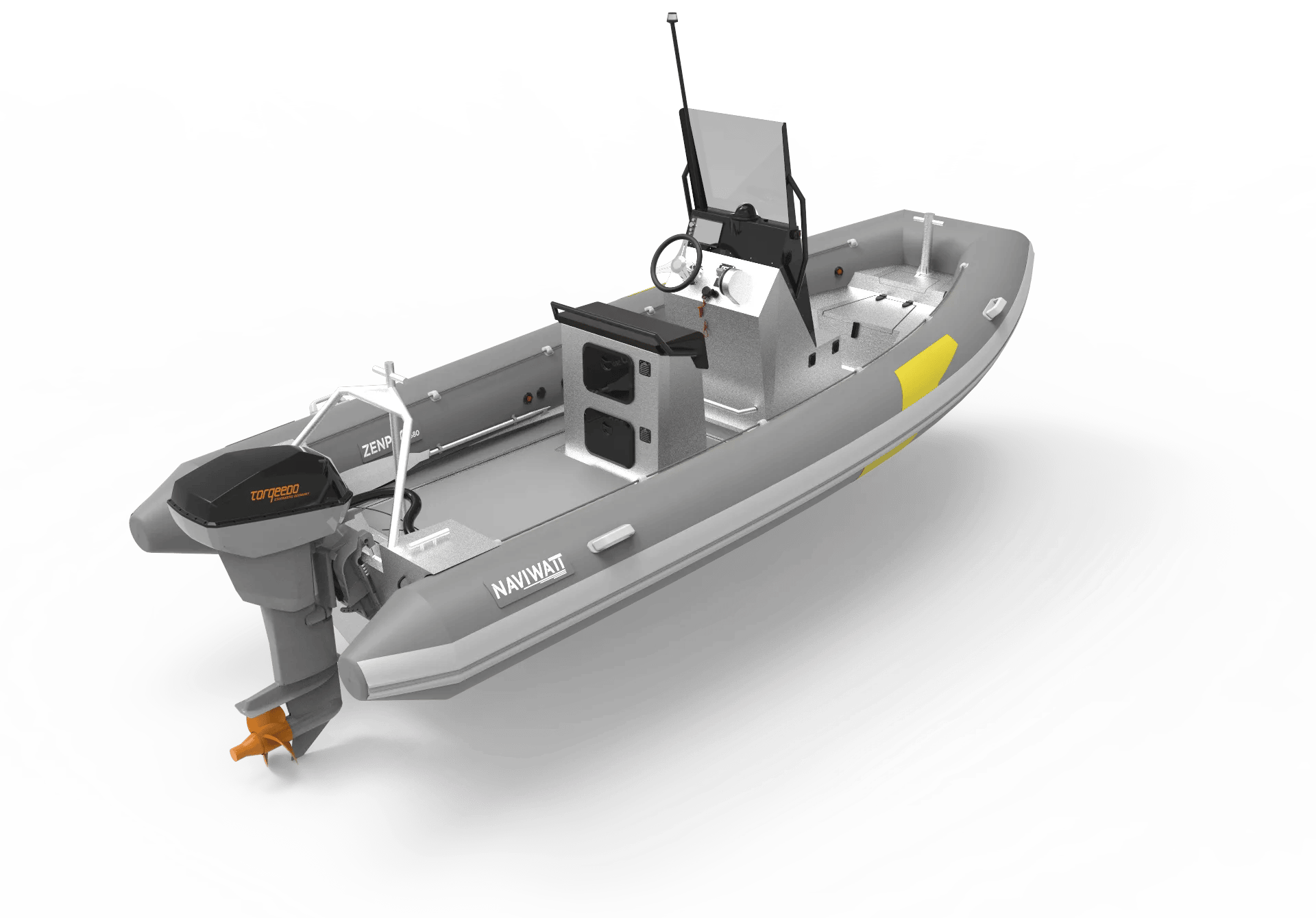 ZenPro 580 electric RIB with Torqeedo outboard motor